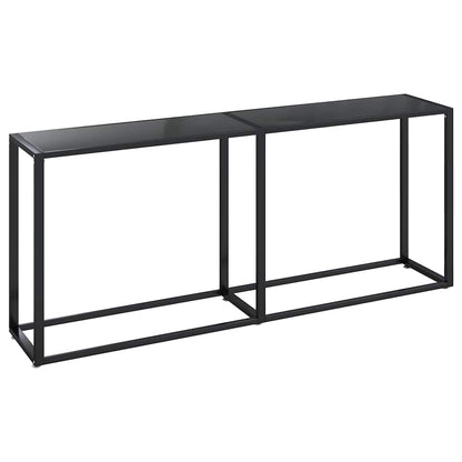 Tavolo Consolle Nero 180x35x75,5 cm in Vetro Temperato | homemem39