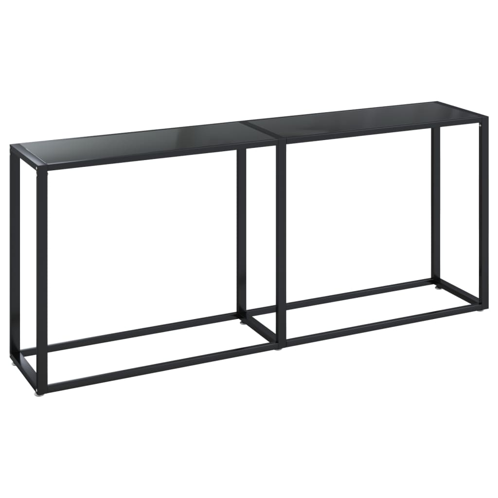 Tavolo Consolle Nero 180x35x75,5 cm in Vetro Temperato - homemem39