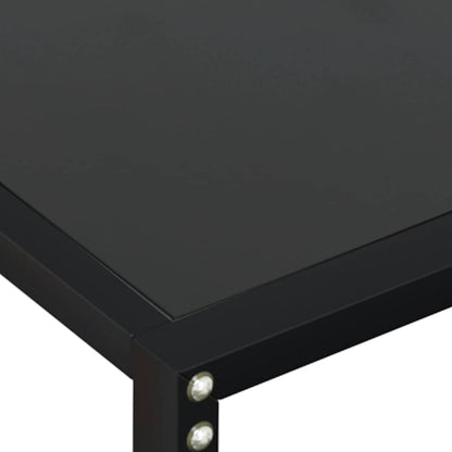 Tavolo Consolle Nero 180x35x75,5 cm in Vetro Temperato | homemem39