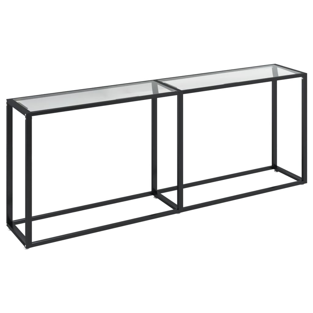Tavolo Consolle Trasparente 200x35x75,5 cm in Vetro Temperato | homemem39