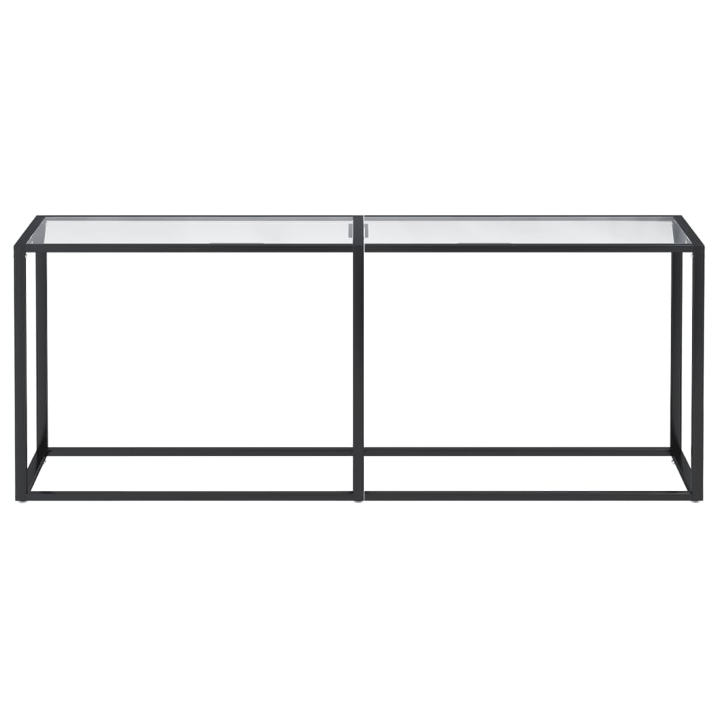 Tavolo Consolle Trasparente 200x35x75,5 cm in Vetro Temperato | homemem39