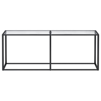 Tavolo Consolle Trasparente 200x35x75,5 cm in Vetro Temperato | homemem39