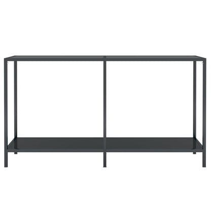 Tavolo Consolle Nero 140x35x75,5 cm in Vetro Temperato - homemem39