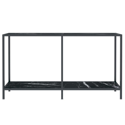 Tavolo Consolle Nero 140x35x75,5 cm in Vetro Temperato | homemem39