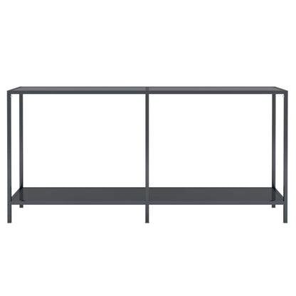 Tavolo Consolle Nero 160x35x75,5 cm in Vetro Temperato - homemem39