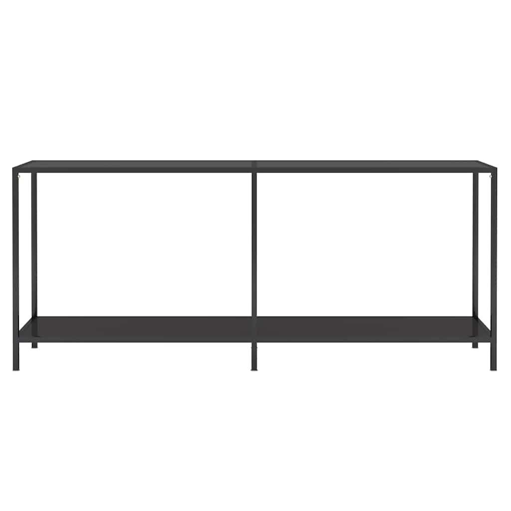 Tavolo Consolle Nero 180x35x75,5 cm in Vetro Temperato | homemem39