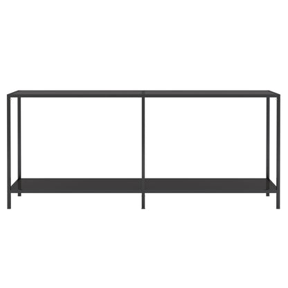 Tavolo Consolle Nero 180x35x75,5 cm in Vetro Temperato - homemem39