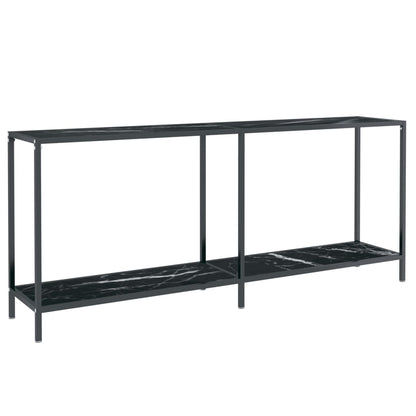 Tavolo Consolle Nero 180x35x75,5 cm in Vetro Temperato | homemem39