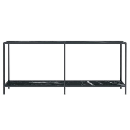 Tavolo Consolle Nero 180x35x75,5 cm in Vetro Temperato | homemem39