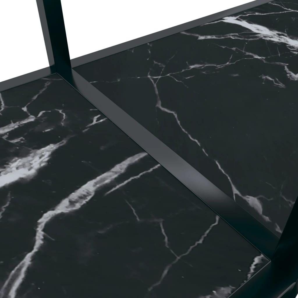 Tavolo Consolle Nero 180x35x75,5 cm in Vetro Temperato | homemem39