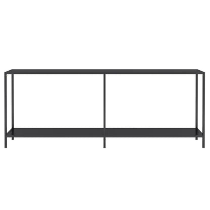 Tavolo Consolle Nero 200x35x75,5 cm in Vetro Temperato | homemem39