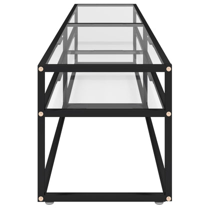 Mobile Porta TV Trasparente 200x40x40,5 cm in Vetro Temperato