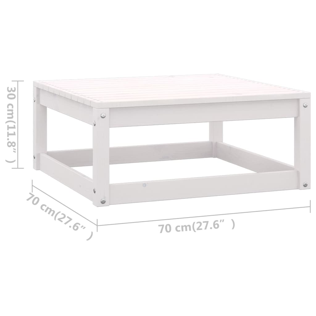 Set Divani da Giardino 5 pz Bianco in Legno Massello di Pino