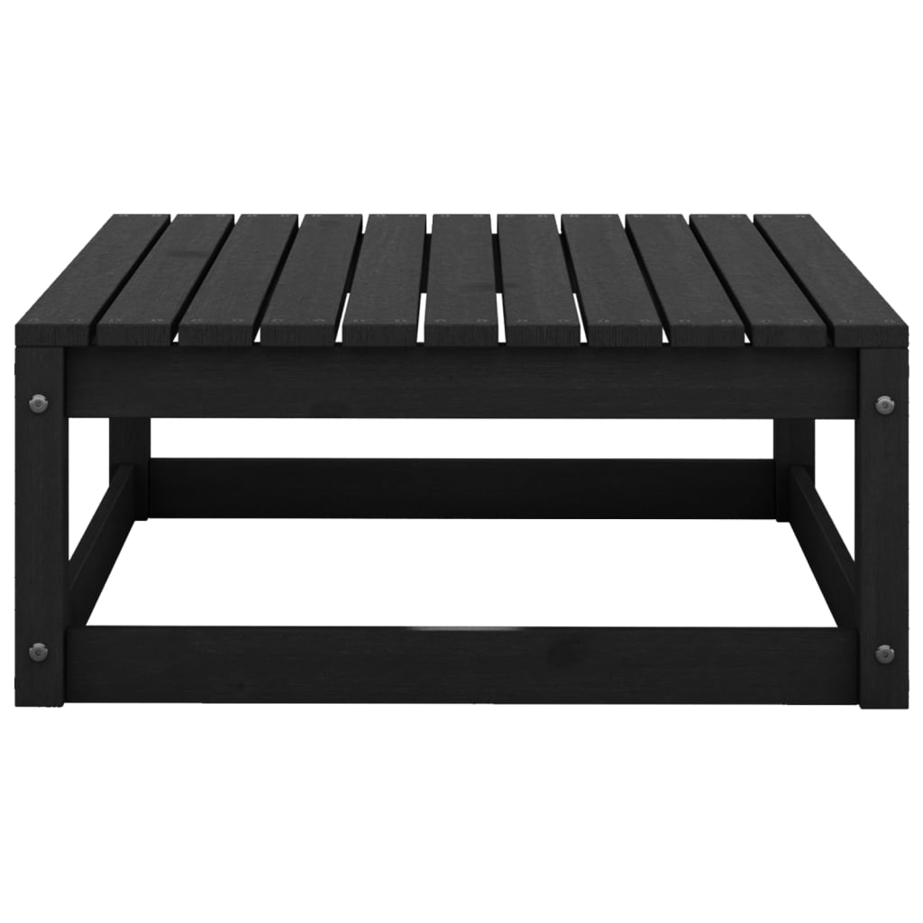 Set Divani da Giardino 13 pz Nero in Legno Massello di Pino - homemem39