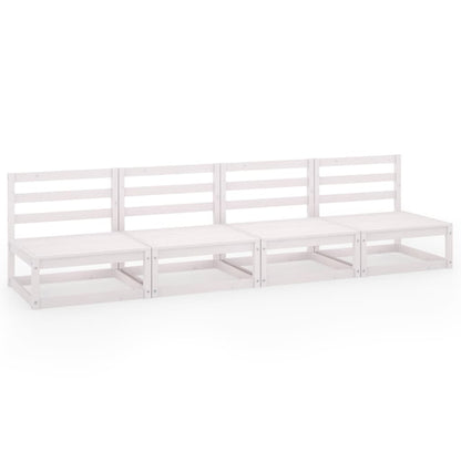 Divano da Giardino a 4 Posti in Massello di Pino Bianco - homemem39