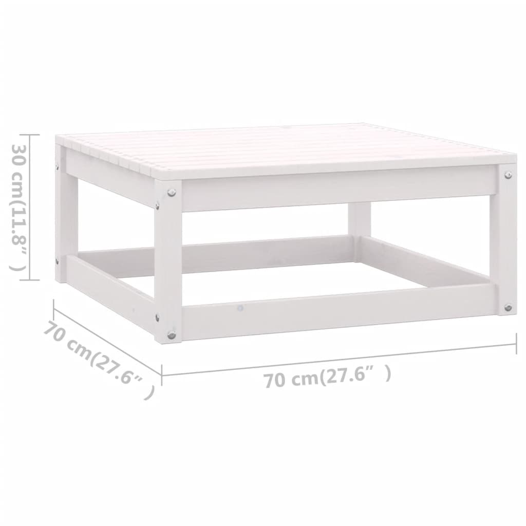 Set Divani da Giardino 5 pz Bianco in Legno Massello di Pino