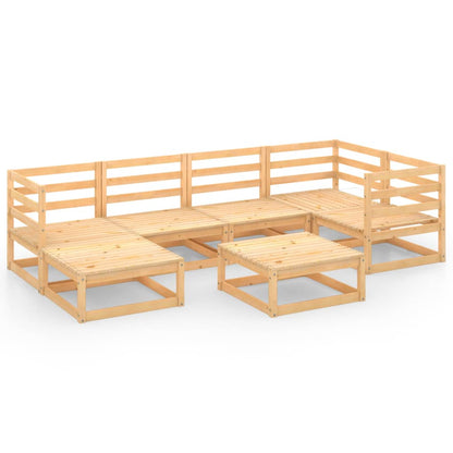 Set Divani da Giardino 7 pz in Legno Massello di Pino - homemem39