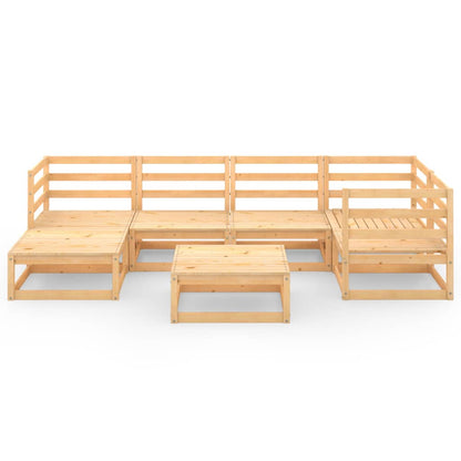 Set Divani da Giardino 7 pz in Legno Massello di Pino - homemem39