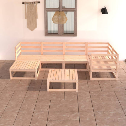 Set Divani da Giardino 7 pz in Legno Massello di Pino - homemem39