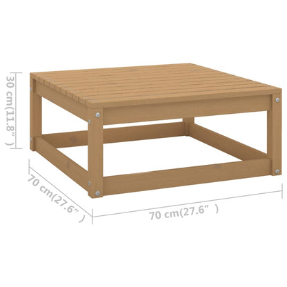 Set Divani da Giardino 9 pz Marrone Ambra Legno Massello Pino - homemem39