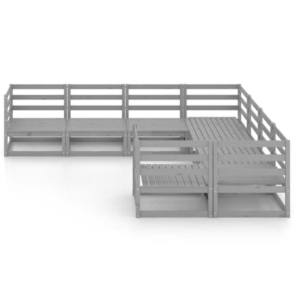 Set Divani da Giardino 8 pz in Legno Massello di Pino - homemem39