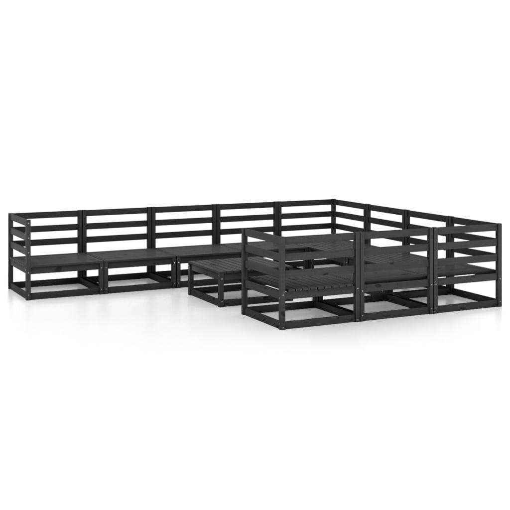 Set Divani da Giardino 11 pz in Legno Massello di Pino - homemem39