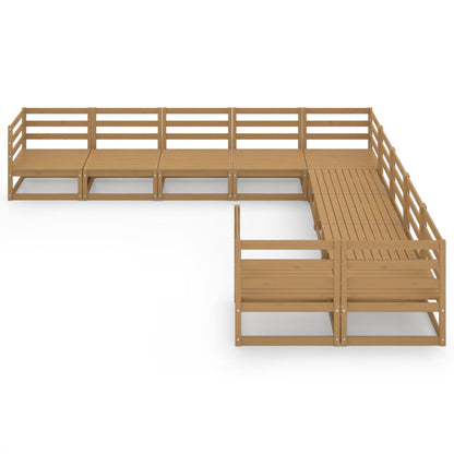 Set Divani da Giardino 10 pz in Legno Massello di Pino - homemem39