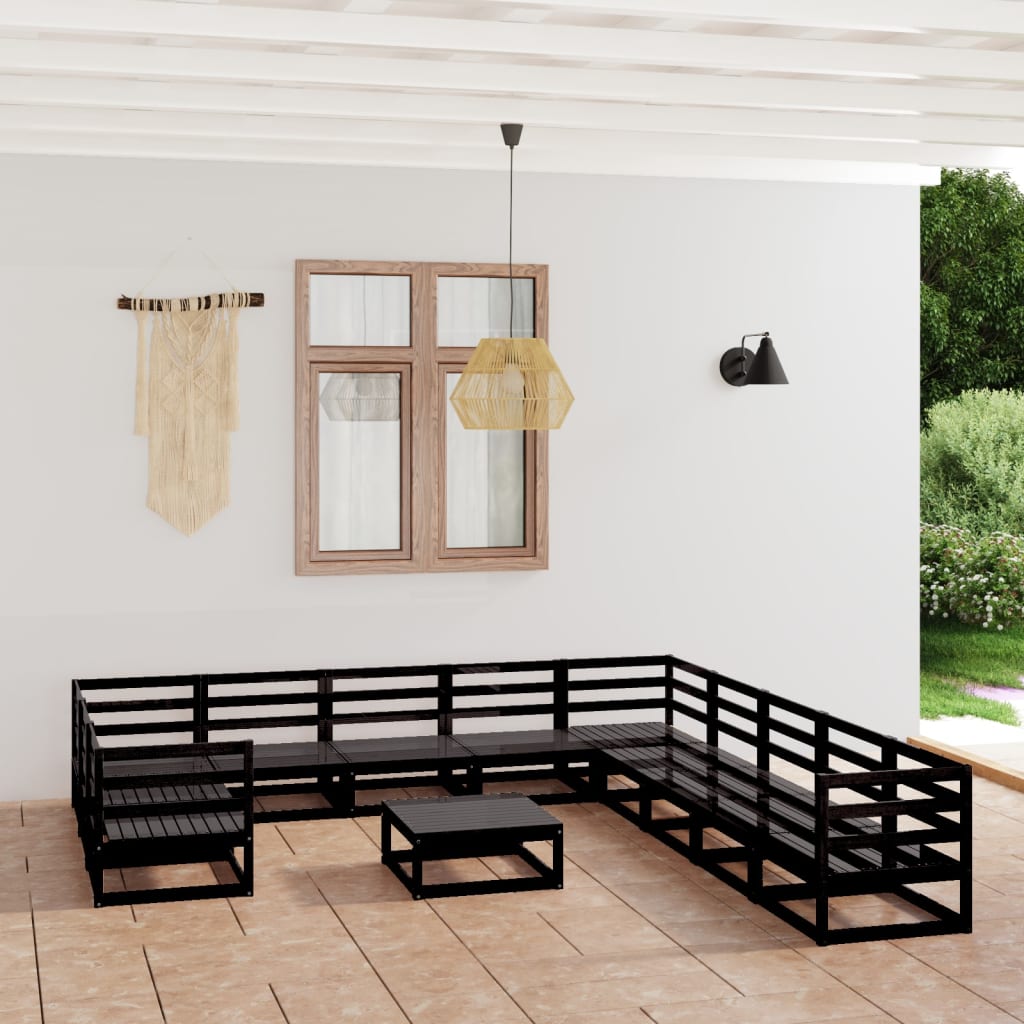 Set Divani da Giardino 12 pz in Legno Massello di Pino - homemem39