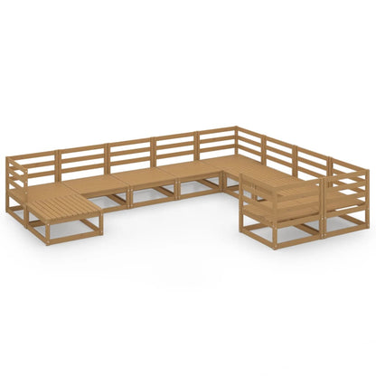 Set Divani da Giardino 10 pz in Legno Massello di Pino - homemem39