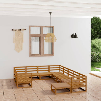Set Divani da Giardino 11 pz in Legno Massello di Pino - homemem39