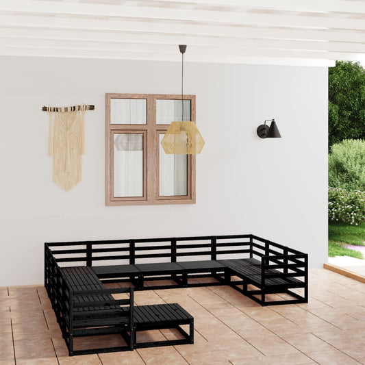 Set Divani da Giardino 12 pz in Legno Massello di Pino - homemem39