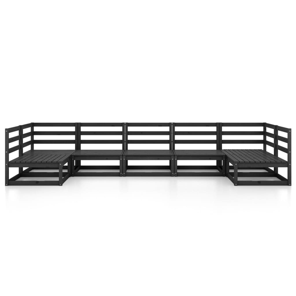 Set Divani da Giardino 7 pz in Legno Massello di Pino - homemem39