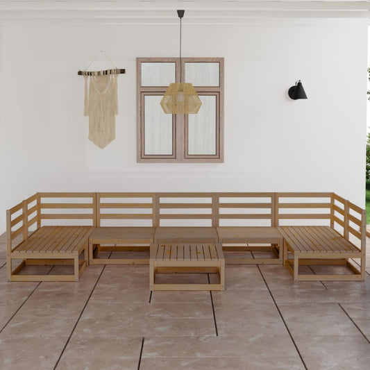 Set Divani da Giardino 8 pz in Legno Massello di Pino - homemem39