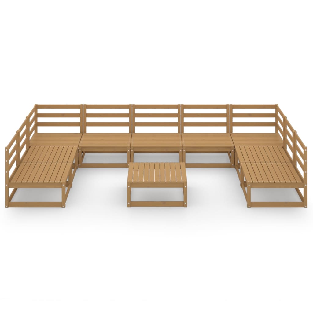 Set Divani da Giardino 10 pz in Legno Massello di Pino - homemem39