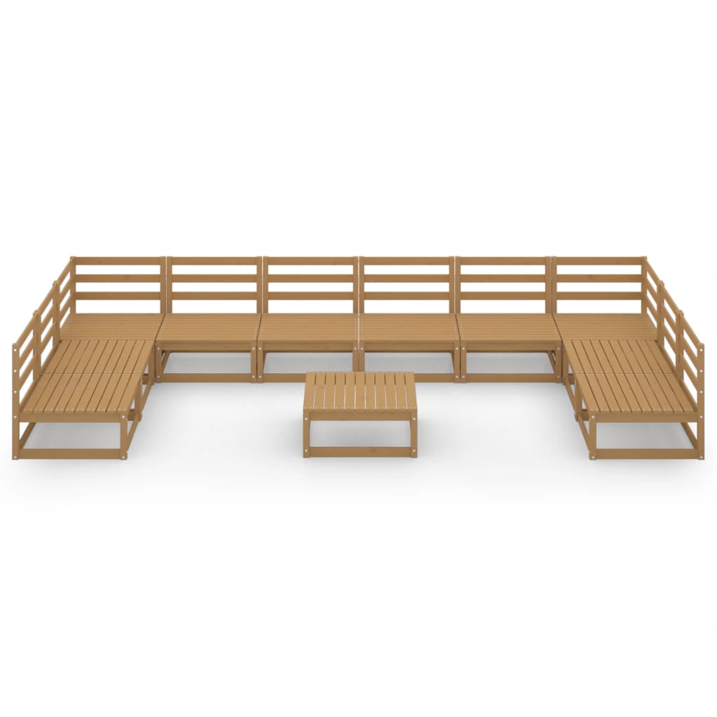 Set Divani da Giardino 11 pz in Legno Massello di Pino - homemem39