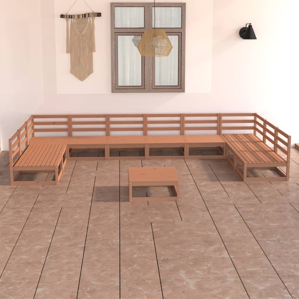 Set Divani da Giardino 11 pz in Legno Massello di Pino - homemem39