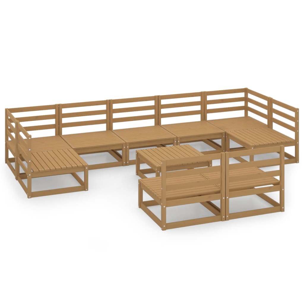 Set Divani da Giardino 10 pz in Legno Massello di Pino - homemem39