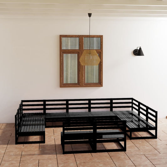 Set Divani da Giardino 11 pz in Legno Massello di Pino - homemem39