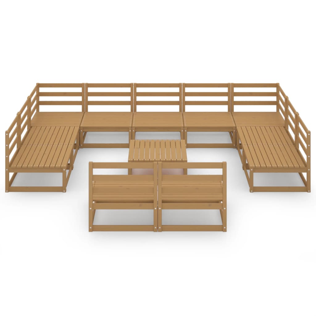 Set Divani da Giardino 12 pz in Legno Massello di Pino - homemem39