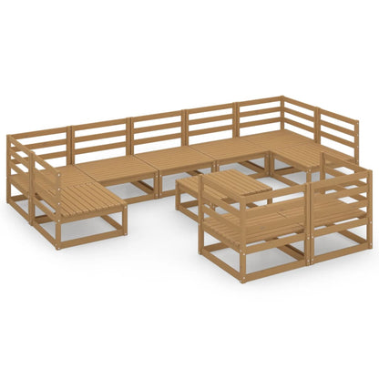 Set Divani da Giardino 10 pz in Legno Massello di Pino - homemem39