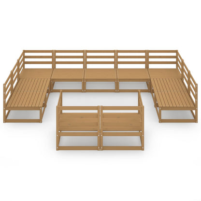 Set Divani da Giardino 11 pz in Legno Massello di Pino - homemem39
