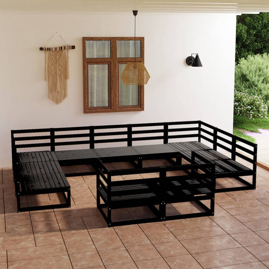 Set Divani da Giardino 11 pz in Legno Massello di Pino - homemem39