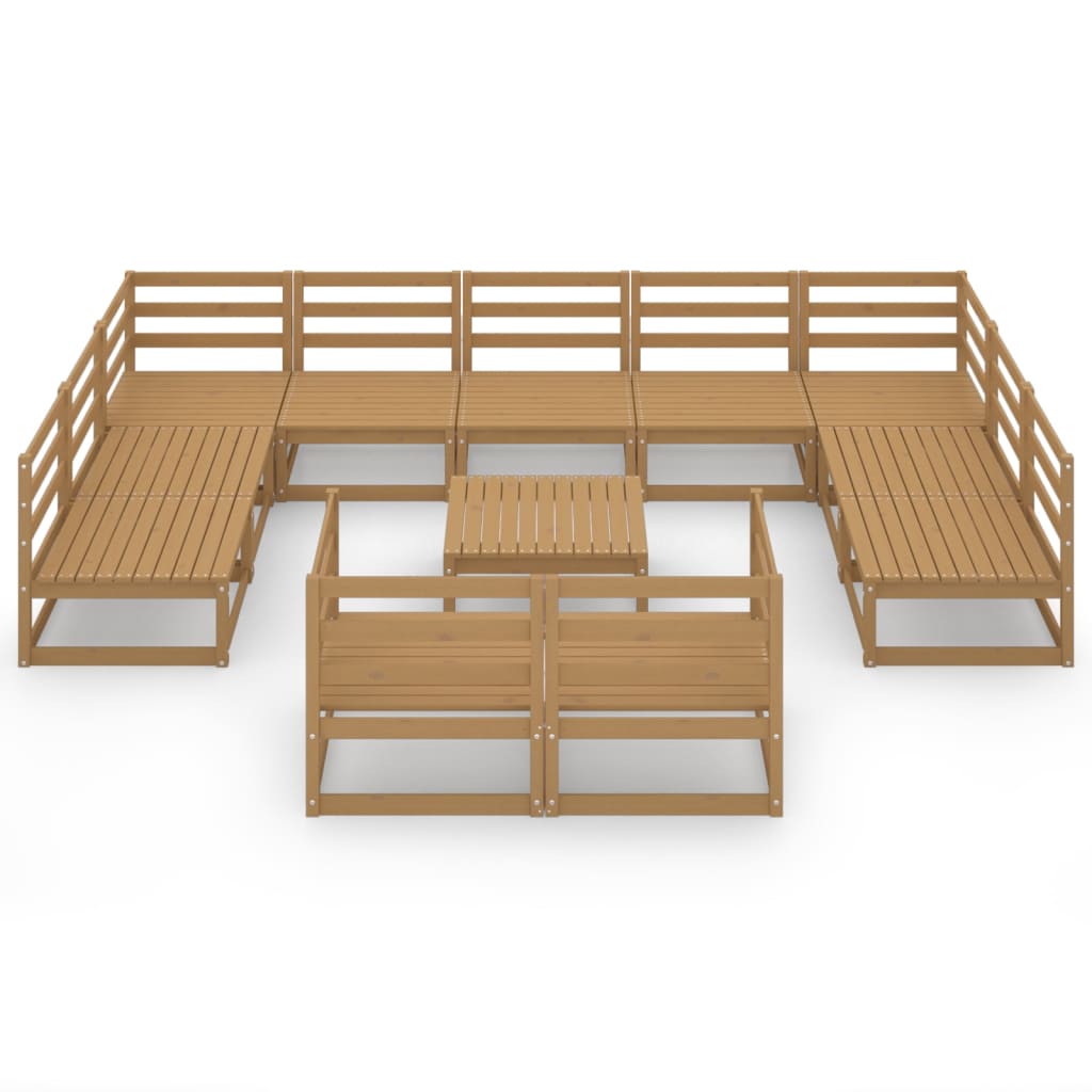 Set Divani da Giardino 12 pz in Legno Massello di Pino - homemem39