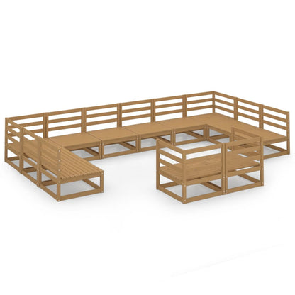 Set Divani da Giardino 12 pz in Legno Massello di Pino - homemem39