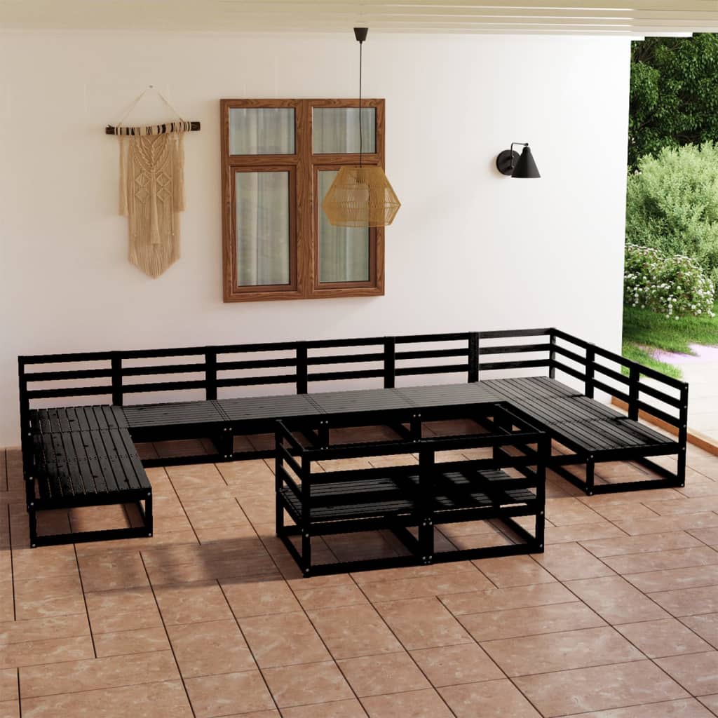 Set Divani da Giardino 12 pz in Legno Massello di Pino - homemem39