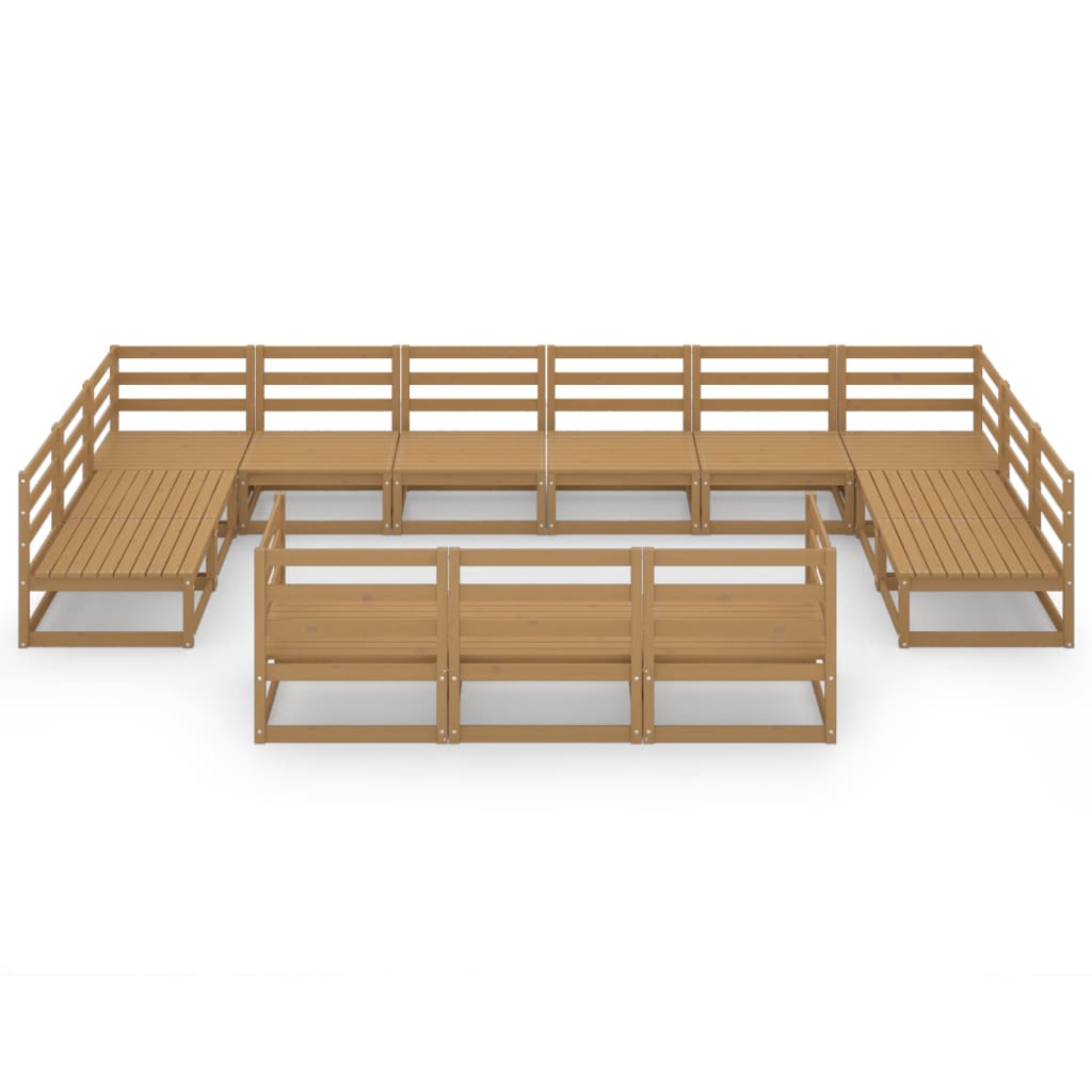 Set Divani da Giardino 13 pz in Legno Massello di Pino - homemem39