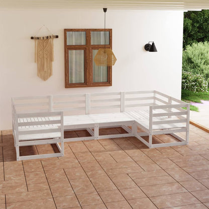 Set Divani da Giardino 6 pz in Legno Massello di Pino - homemem39