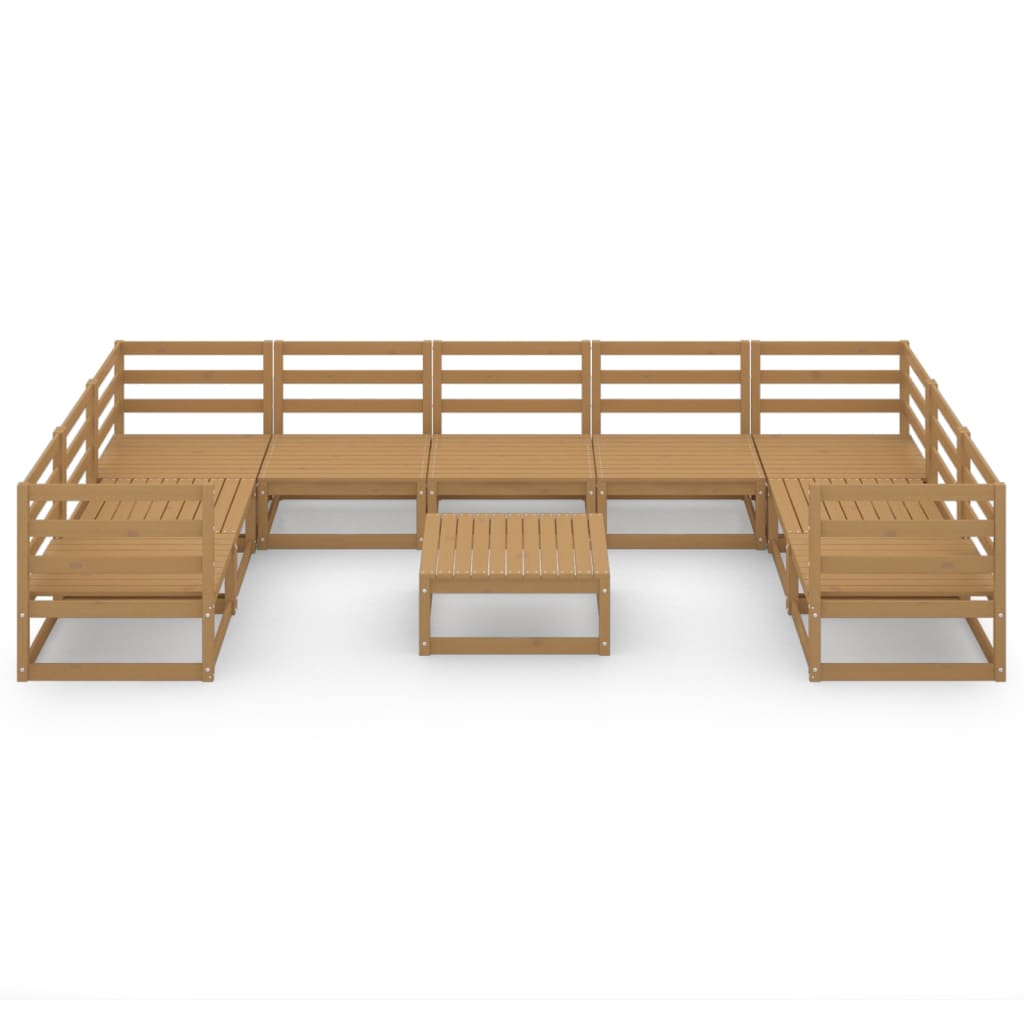 Set Divani da Giardino 10 pz in Legno Massello di Pino - homemem39