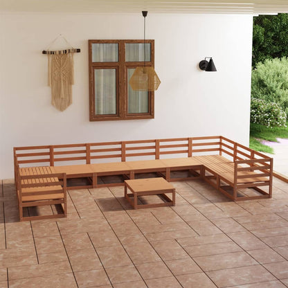 Set Divani da Giardino 11 pz in Legno Massello di Pino - homemem39