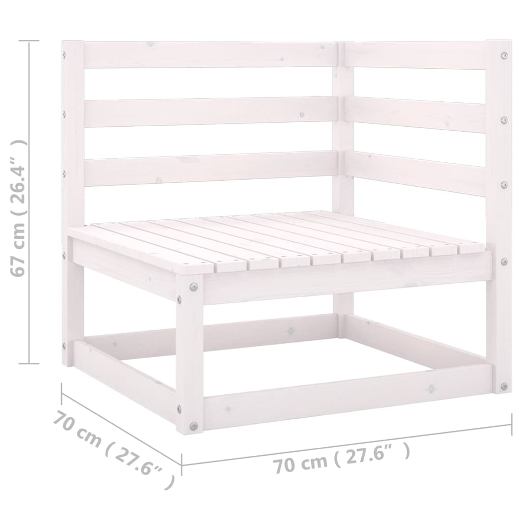 Divano da Giardino a 4 Posti con Cuscini Legno Massello di Pino | homemem39
